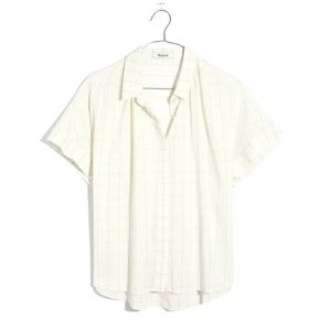 SOLD Madewell Hilltop Shirt in Windowpane Print L